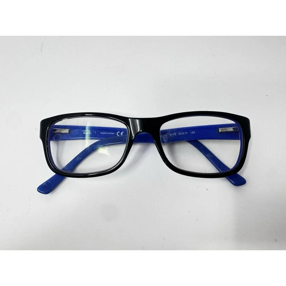 Ray-Ban RB5268 5179 Black Blue Eyeglass Frames 50-17-135 Authentic
